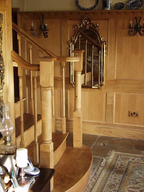 Oak panelling & stairs