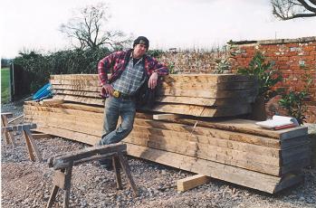 Ian and timber for barn joists